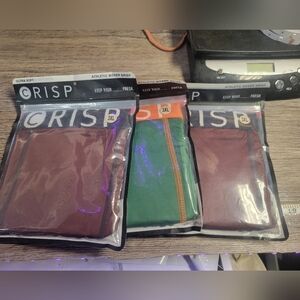 3 Pair NIP Crisp Streetwear‎ Brand Mens Athletic Boxer Briefs Size 3XL